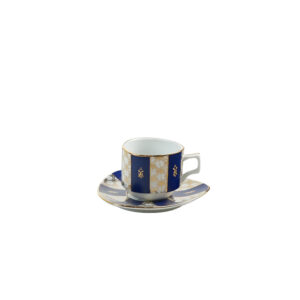 tasse café crème rayée