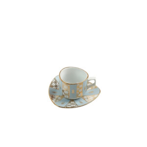 Tasse café crème rayée